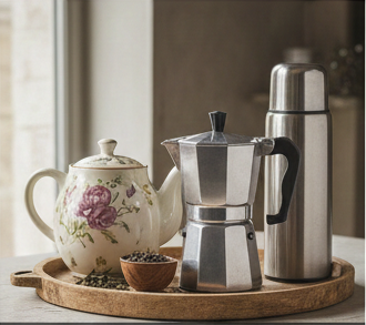 théière, cafetière, thermos
