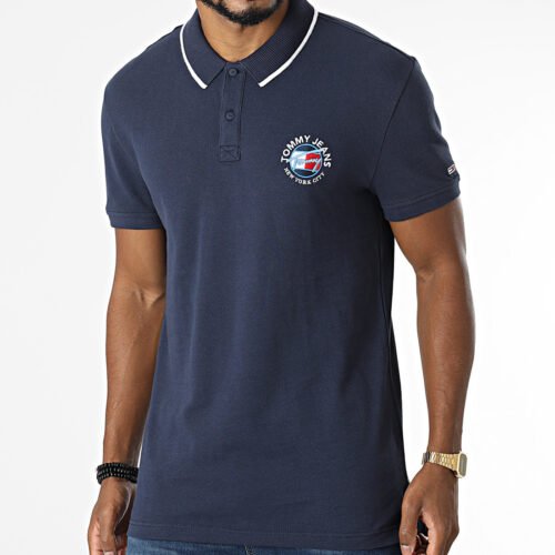polo tommy jeans timeless bleu marine polo tommy jeans timeless bleu marine